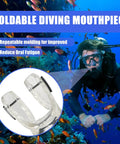 Diver using Bite Moldable Scuba Diving Mouthpiece For Comfy Fit, TPE Snorkel Regulator Mouthpiece With Regulator Tie, Transparent