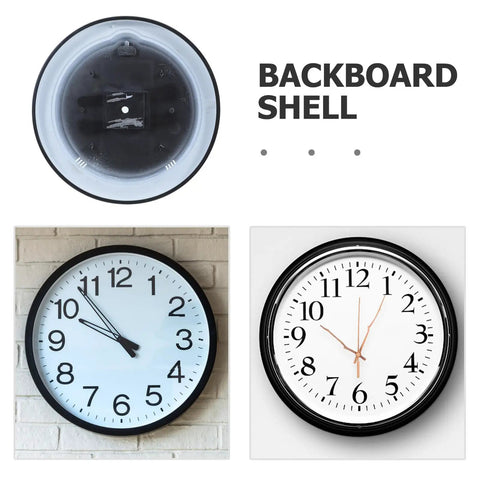 12 Inch Wall Clock Back Cover Replacement For Quartz Clocks Easy Swap Rear Housing Back Shell Panel With Narrow Edge Minimalist Design