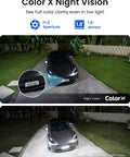 Argus 4 Pro 4K Solar Outdoor Wireless Camera With 180 Degree Dual Lens 8MP ColorX Night Vision capturing car in driveway