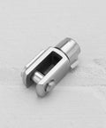 2 Pack Air Cylinder Clevis End Connector M8x1.25 Thread 42mm Length Fork End Yoke Joint With Spring Pin, Steel Zinc Plated, Heavy Duty Clevis Link For Electronic Automatic Equipment And Industrial Machinery Setup