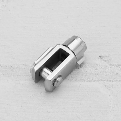 2 Pack Air Cylinder Clevis End Connector M8x1.25 Thread 42mm Length Fork End Yoke Joint With Spring Pin, Steel Zinc Plated, Heavy Duty Clevis Link For Electronic Automatic Equipment And Industrial Machinery Setup