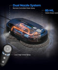 X1 Window Cleaning Robot With Dual Direction Auto Spray Smart Navigation shown with remote control and 85ml tank
