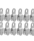 12 Piece Swivel Rope Pulley Block For 6mm Rope Hanging Load Lifting Cable Pulley Roller Wheel Outdoor Use For Wire Towing And Material Handling Heavy Duty Durable Steel With Bearing System For Smooth Operation, 12 steel pulleys