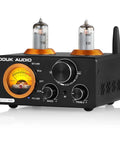 ST-01 Pro 200W Bluetooth Tube Amplifier with USB DAC Coaxial and Optical Inputs, VU Meter and Control Knobs
