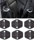 Door Lock Trim Decoration Covers For Jeep Wrangler JL JLU 2018 2026 And Gladiator JT 4 Door Pack Of 6 Black installed view