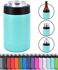 Double Wall Vacuum Insulated 12 Oz Can Cooler Keeps Your Drinks Dank And Icy Cold Food Grade Stainless Steel Tumbler With Screw Lid Teal