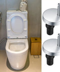 Installed toilet with Two Pack Toilet Seat Hinge Replacement Kit With Top Fix Nuts And Quick Release Hinges For Back To Wall Fittings