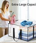 8 Pack Extra Large Heavy Duty Moving Bags Waterproof Storage Totes With Handles And Zippers Foldable For College Dorm And Home