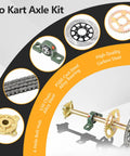 Heavy Duty 44 Inch Rear Axle Kit For Go Karts With Brake Caliper And Disc 37T Sprocket 530 Chain Pillow Block Bearings
