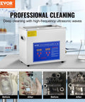 Front view of 6L Ultrasonic Cleaner With 40kHz Power And 200W Heating, Digital Timer And 110V, Ideal For Watches Jewelry Instruments