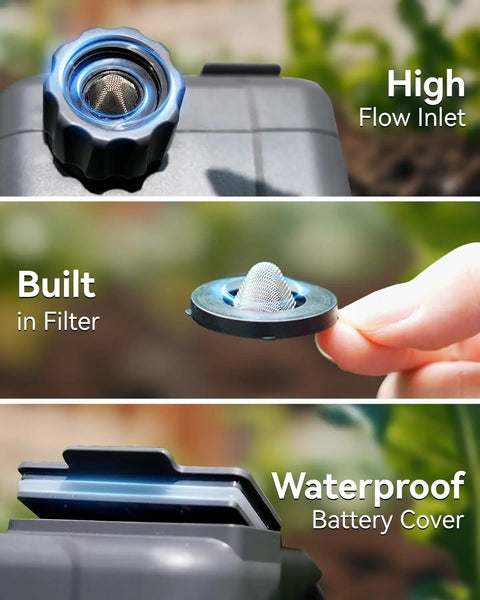 Sprinkler Timer With Cycle And Soak For Garden Hose No Guesswork Automatic And Manual Watering With built-in filter
