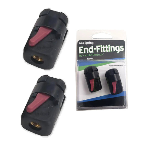 Quick Release Gas Strut End Fittings For 10mm Ball Stud No Tools Needed Replacement End Fitting For Socket Gas Springs Easy Disconnect And Reconnect Extends Gas Spring Life 2 Pack, black plastic