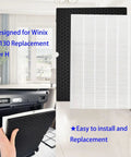 2 Pack HEPA Replacement Filters H For Winix 5500-2 And AM80 Air Purifier installation in living room