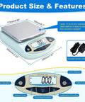 Pro Grade 5000g Digital Analytical Scale with 0.01g Precision and Backlit LCD Display Auto Calibration with stainless platform