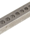 Perpendicular Drill Guide for Flat, Round, and Square Surfaces, Portable Go-To Jig With Nine Drill Sizes from 3/8 to 1/2 inch, nickel alloy steel.
