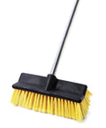 Extendable Deck Brush With Four Section Handle For Outdoor Decks And Patios, 53.9 Inch Reach, Soft Medium Bristles, Non Slip Grip, Tough Scrub Tool
