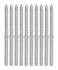 10Pcs Swage Lag Screws Left And Right Hand Thread Stainless Steel Cable Railing Hardware For One Eighth Inch Wire Rope DIY Deck Baluster Kit With Easy Installation And Solid Fixation, arranged vertically