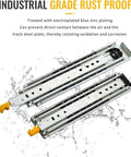 Beefy 40 Inch Full Extension Drawer Slides With Lock 500 Pound Load Capacity Smooth Silent Glide Heavy Duty Ball Bearing Track