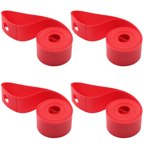 4 Pack Red 20mm PVC Bicycle Rim Strips Tire Liners For Road And Mountain Bikes, high pressure puncture resistant
