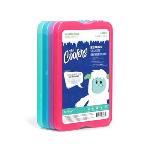 Slim Reusable Gel Ice Packs Set Of 8 Bpa Free Space Saving Cooler Block quick freeze flexible fit in assorted colors.