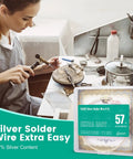 Jeweler using Silver Solder Wire 26 Gauge For Jewelry Repair 5 Feet Long Extra Easy Formula With 57 Percent Silver Content