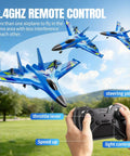 RC Plane For Kids And Adults Easy To Fly With Gyro Stabilizer 2.4GHz Remote Control Aircraft Jet Outdoor Play in flight