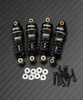 1/12 Scale Losi RC On Road Shock Absorber Set Front And Rear Upgrades With Threaded Collars And Springs Beefed Up Alloy 7075 Aluminum And Titanium Dampers