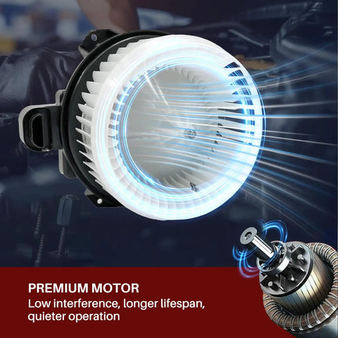 Front AC Heater Blower Motor Fan That Fits Dodge Journey Lexus ES300H ES350 GX460 RX350 RX450H Toyota 4Runner shown.
