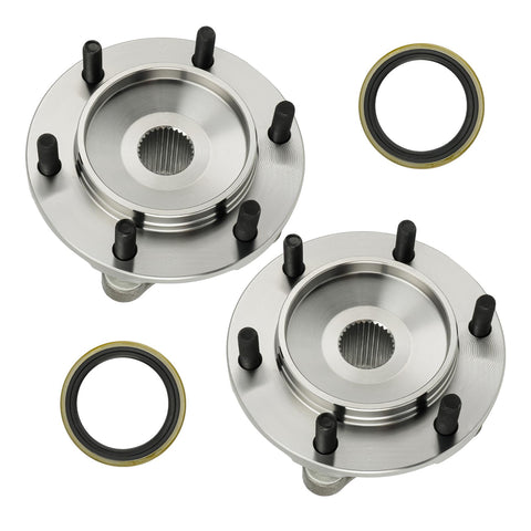 Front Wheel Bearing And Hub Assembly Pair For Toyota Tacoma 2005 Through 2021 4WD And 2003 Through 2021 4Runner Plus 2010 Through 2021 GX460 2007 Through 2014 FJ Cruiser 2003 Through 2009 GX470 Built To Fit 515201 Wheel Bearing And Hub