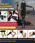 Ankle Straps For Dumbbells And Cable Machines With Extra Long Nylon Strap For Tibialis Training, Adjustable 35.4 Inch Fit