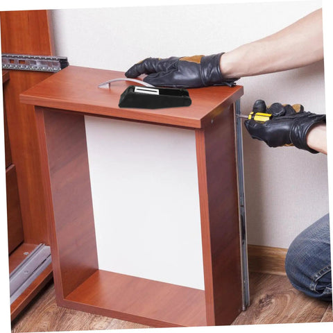 Person installing drawer with Two Pack Toggle Clamp Latches For Tool Box Storage Rack And Gear Case Noise Reducing Rubber Tips