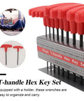 10-piece Heavy Duty T Handle Hex Wrench With Bracket Extra Long Inner Steel Allen Keys For Machine And Vehicle Repair Plus Enhanced Torque Reach Tool Kit Legit Pick For Mechanics Who Want Real Grip When Chasing Tough Spots And Daily Grind