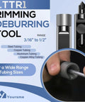 Rimming And Deburring Tool For 3/16 To 1/2 Inch Tubing Inside And Outside Deburr For Brake Lines Fuel Lines Transmission And Coolant