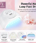 27 Colors Gel Nail Polish Kit With UV And LED Light Lamp For At Home Manicures, showing UV lamp with timer and LED lights