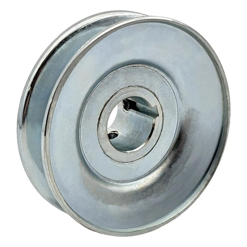 Pro Grade Single Groove V Belt Pulley For A B 5L 4L AX BX Belts, 3.5 Inch Outside Diameter, Seven Eighths Inch Bore, Carbon Steel