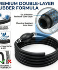 Boat Fuel Line With Bulb Primer Pump For Outboard Motors, seven foot hose, durable marine fuel transfer pump with labels.