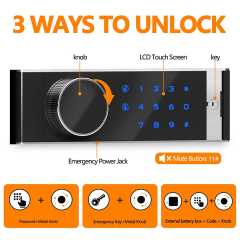 Heavy Duty Depository Drop Safe With Front Drop Slot And Fireproof Construction, Digital Combination Lock keypad display