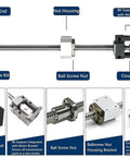 No Fuss Pro Grade Anti Backlash Cnc Ballscrew Kit Featuring 16Mm Sfu1605 Lead showing ball screw nut and coupler components.