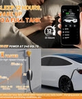 Slick Plug And Play Nema 10-30 Adapter For Tesla Gen 2 Mobile Charger, 24 Amp 240V Juice, No Sweat 3 Prong Dryer Outlet Setup For Models S X 3 Y. Charging Tesla Model X with mobile app control.