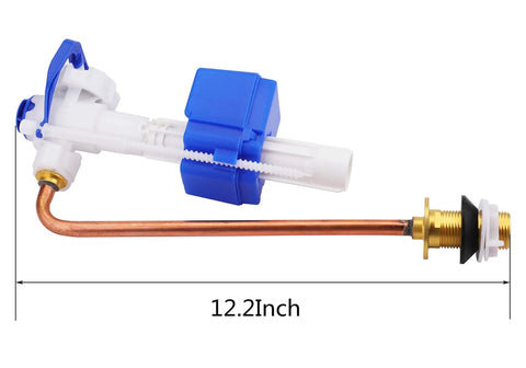 Toilet Fill Valve Assembly Replacement Kit Silent Fill Valve For Toilet Tanks Easy Install, 12.2-inch brass and plastic parts