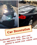 Diffuser Shark Fin Kit 10 Piece Set For Spoiler Roof Wing Air Vortex Generator Black installed on car roof
