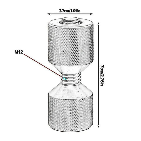 Premium 3 Pair Aluminum Alloy 2 Hole Flange Alignment Pins For Big Machinery Ship Boat Car Heavy Duty Replacement Tool Precision Fit dimensions M12 shown.
