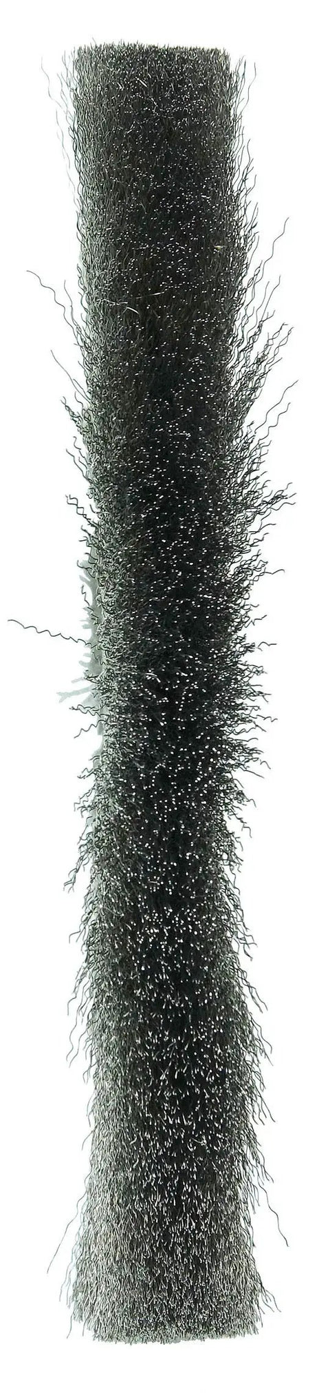 Side view of 8 Inch Narrow Face Crimped Wire Wheel With Stainless Steel Fill 0.006 Inch, showing bristle detail