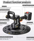 Electric Wall Plastering Machine With Battery Power Fast Cement Mortar Smoothing Tool detailing components and features