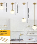 Black 8 Inch Milk Glass Schoolhouse Pendant Light With Adjustable Rods For Farmhouse Ceiling Dope Vintage Vibe Perfect For Living Room Kitchen Dining Hallway Island Pendant Lighting in a kitchen setting, showing varying rod lengths.