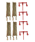 Grade 70 Chain Transport Hauling Kit With 5 16 To 3 8 Inch Chains Binders And 20 Foot Chains Heavy Duty Tie Down Set