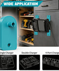 Charger Mount Holder For 18V Cordless Chargers DC18RC DC18RD DC18RA DC18RF DC18SC DCB18SD DC18SF wall mount in workshop