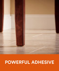 Table leg on floor showcasing Heavy Duty Self Adhesive Gripping Pads For Hard Surfaces One And A Half Inch Brown 8 Count No Slip Furniture Grippers