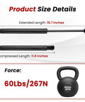 Heavy Duty 20 Inch 60lb Gas Struts With 10mm Ball Studs Direct Replacement Lift Supports For Truck Campers, RV Under Bed, Boat Lids, Floor Hatch Covers, Box Lids, 2 Pack showing 19.7 in extended, 11.8 in compressed
