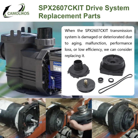 Drivetrain Upgrade Kit for 1-HP Pool Pumps SPX2607CKIT Replacement for Tight Seal and Smooth Water Flow components